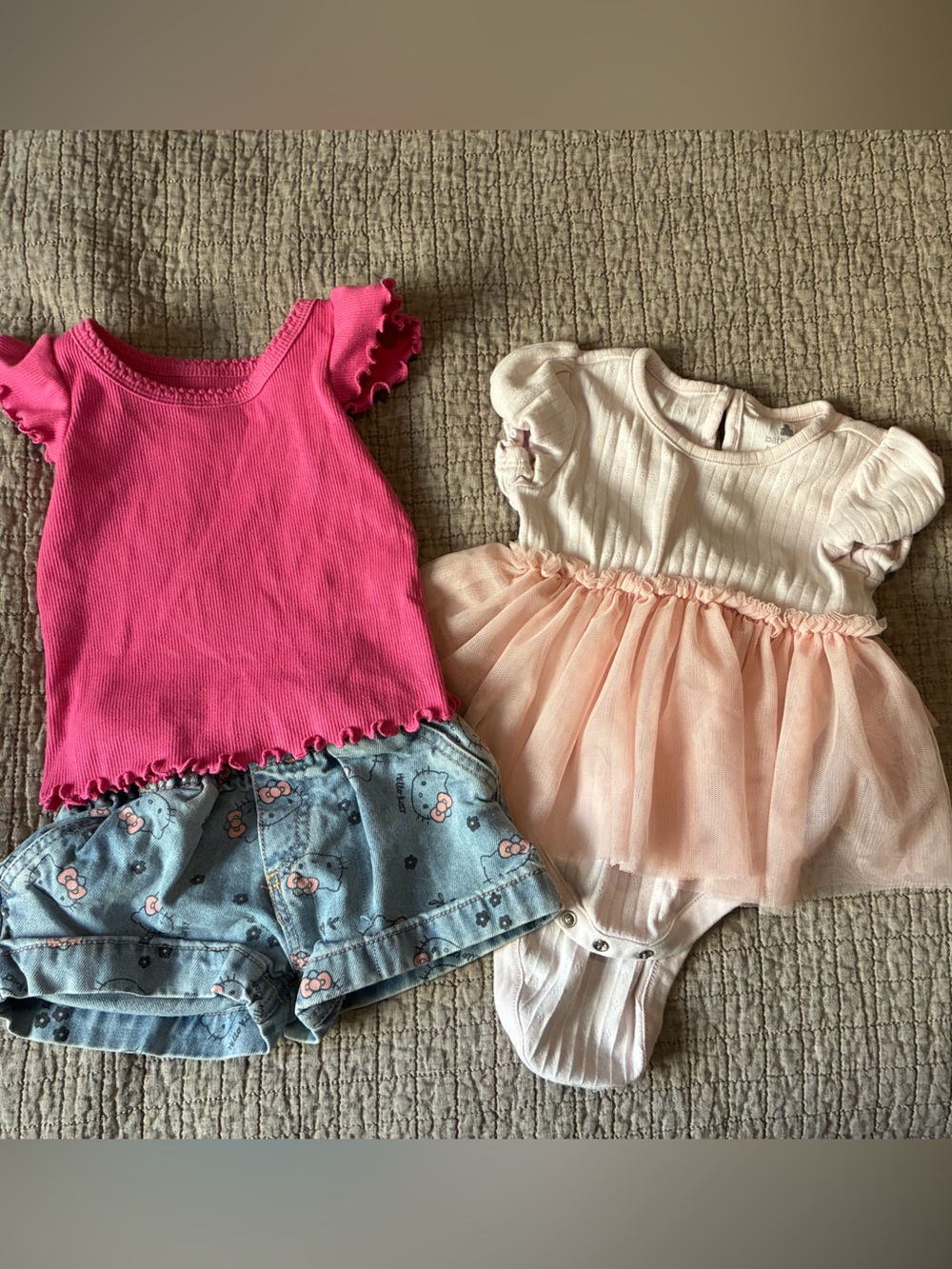 GAP Bright Pink Ruffle Sleeve Bodysuit